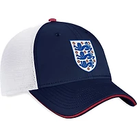 Casquette snapback camionneur Fanatics bleu marine/blanc de l'équipe nationale d'Angleterre pour homme