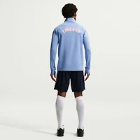 Men's Nike Blue England National Team Dri-FIT Quarter-Zip Long Sleeve Drill Top