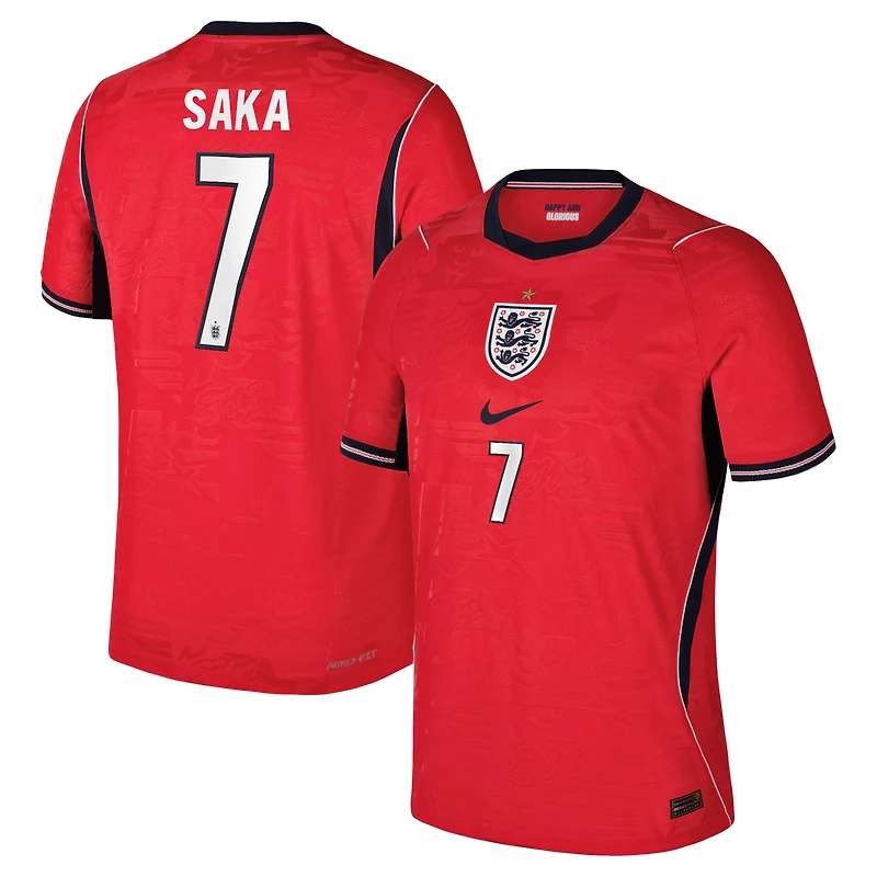 Men's Nike Bukayo Saka Red England National Team 2026 Away Match Authentic Jersey