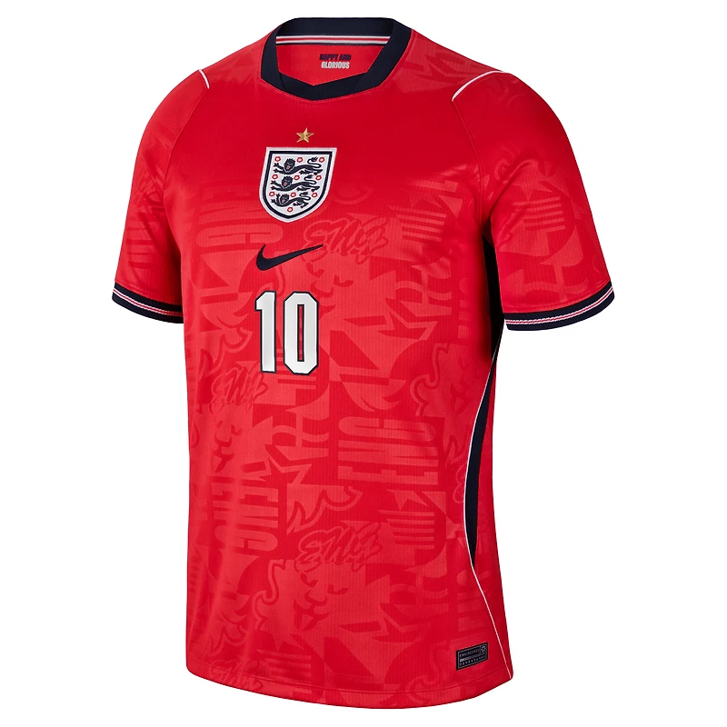 Men's Nike Jude Bellingham Red England National Team 2026 Away Stadium Replica Jersey
