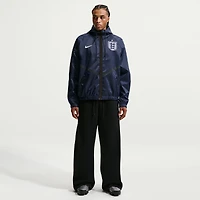 Veste à capuche zippée intégrale Nike bleu marine pour homme, modèle Anthem 2026 de l'équipe nationale d'Angleterre, technologie Dri-FIT.