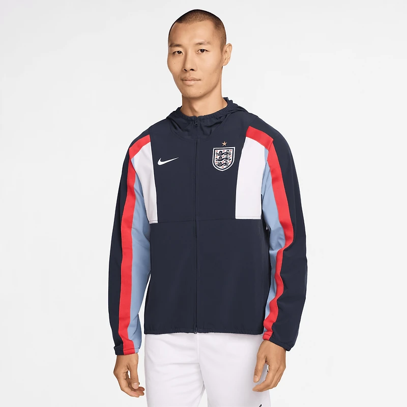 Men's Nike Navy England National Team 2026 Energy Dri-FIT Full-Zip Hooded Jacket