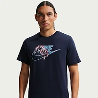 T-shirt Nike Futura bleu marine pour homme, équipe nationale d'Angleterre