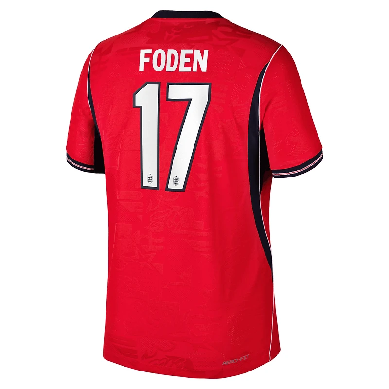 Men's Nike Phil Foden Red England National Team 2026 Away Match Authentic Jersey