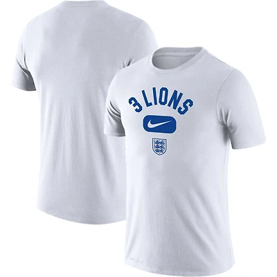 Men's Nike White England National Team Lockup Legend Performance T-Shirt