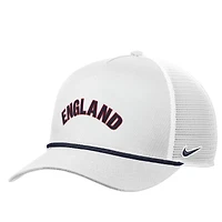 Men's Nike White England National Team Rise Rope Trucker Adjustable Hat