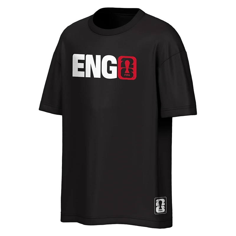 Men's Outerstuff Black England FIFA World Cup 2026 Livery Oversized T-Shirt