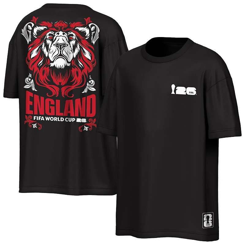 Men's Outerstuff Black England FIFA World Cup 2026 Rally Oversized T-Shirt