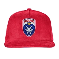 Men's Outerstuff Red England FIFA World Cup 2026 Corduroy Snapback Hat