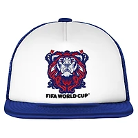 Men's Outerstuff White/Royal England FIFA World Cup 2026 Defender Adjustable Trucker Hat
