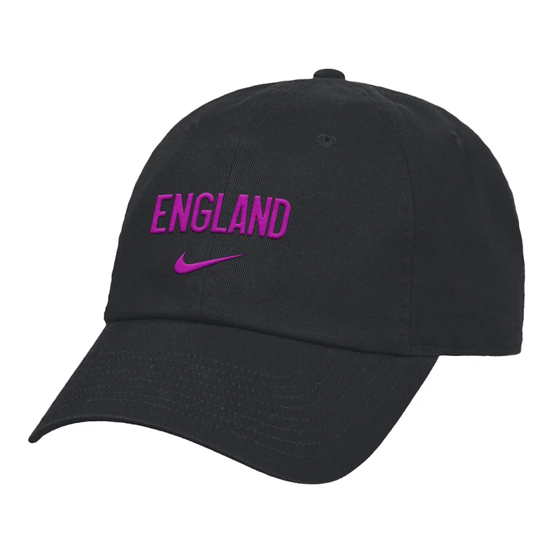 Casquette ajustable Nike noire unisexe de l'équipe nationale d'Angleterre
