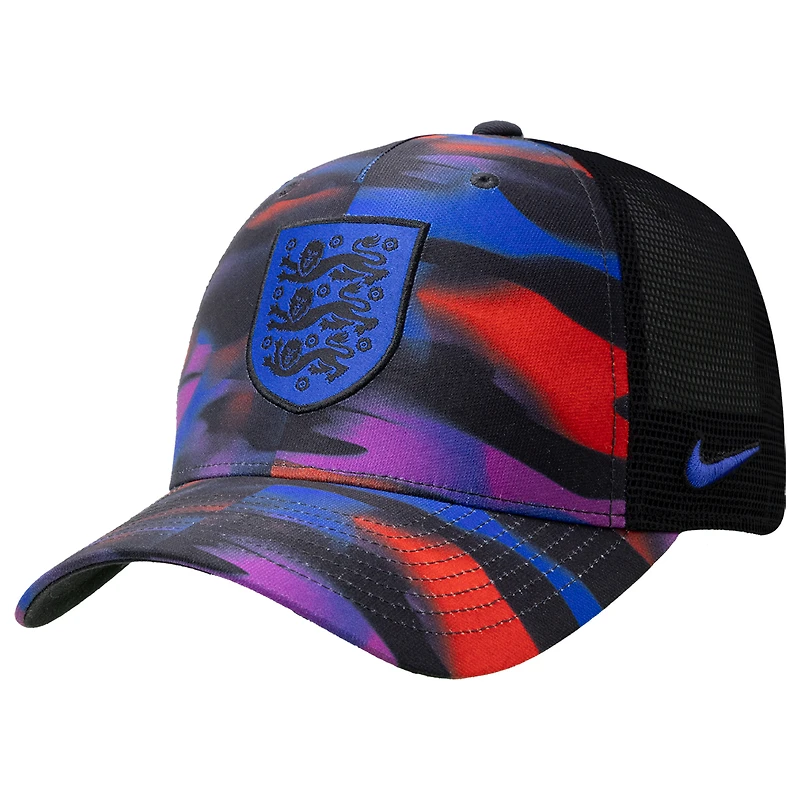 Casquette ajustable Nike noire unisexe à imprimé Rise de l'équipe nationale d'Angleterre