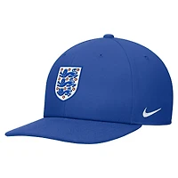 Casquette Nike bleue unisexe à visière plate Snapback de l'équipe nationale d'Angleterre