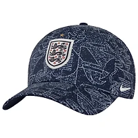 Casquette unisexe Nike bleu marine, équipe nationale d'Angleterre, modèle Rise ajustable
