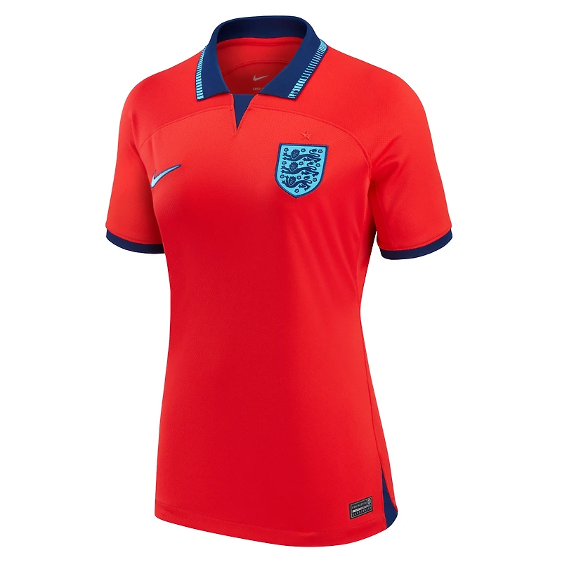 Women's Nike Red England National Team 2022/23 Away Breathe Stadium Replica Blank Jersey