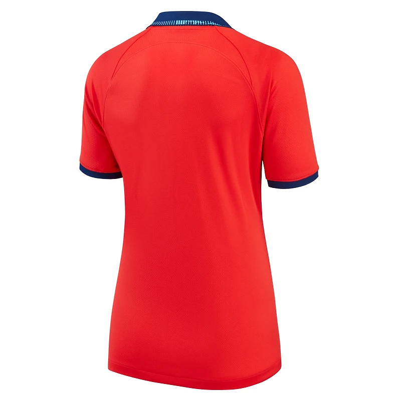 Women's Nike Red England National Team 2022/23 Away Breathe Stadium Replica Blank Jersey