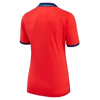 Women's Nike Red England National Team 2022/23 Away Breathe Stadium Replica Blank Jersey