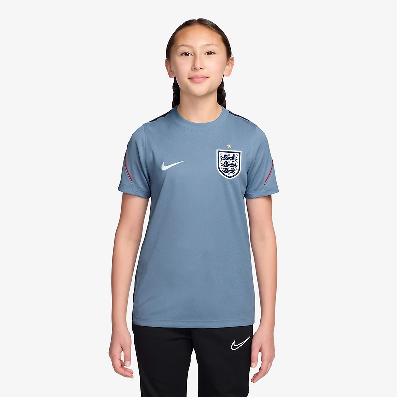 Maillot Nike Strike Dri-FIT bleu pour jeunes de l'équipe nationale d'Angleterre 2026
