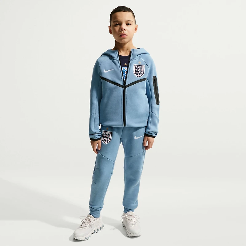 Youth Nike Blue England National Team Tech Fleece Full-Zip Hoodie