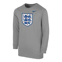Nike T-shirt à manches longues pour l'équipe nationale d'Angleterre gris chiné jeune