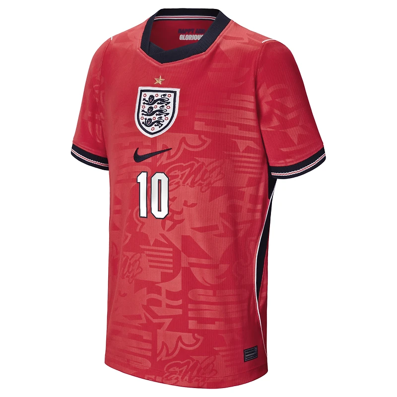 Youth Nike Jude Bellingham Red England National Team 2026 Away Stadium Replica Jersey
