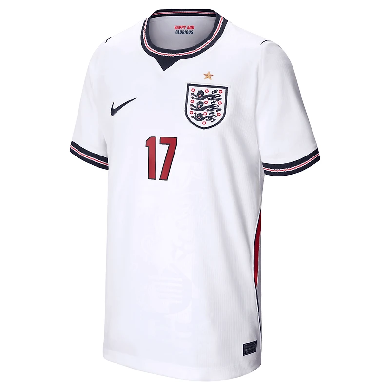 Youth Nike Phil Foden White England National Team 2026 Home Stadium Replica Jersey