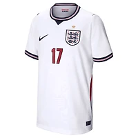Youth Nike Phil Foden White England National Team 2026 Home Stadium Replica Jersey