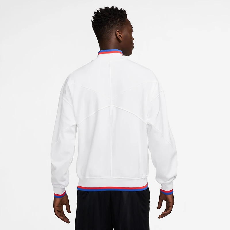 Veste Nike blanche pour homme de l'équipe nationale féminine d'Angleterre 2025 Academy Pro Performance Anthem entièrement zippée