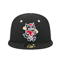 Casquette ajustée 59FIFTY noire New Era pour homme, thème Erie SeaWolves