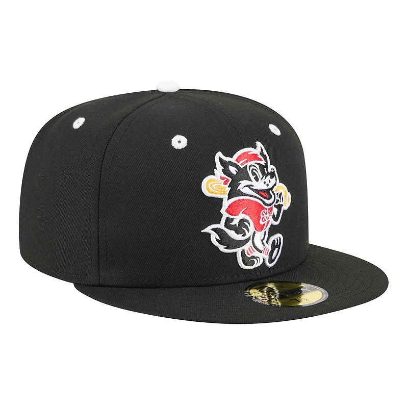 Casquette ajustée 59FIFTY noire New Era pour homme, thème Erie SeaWolves