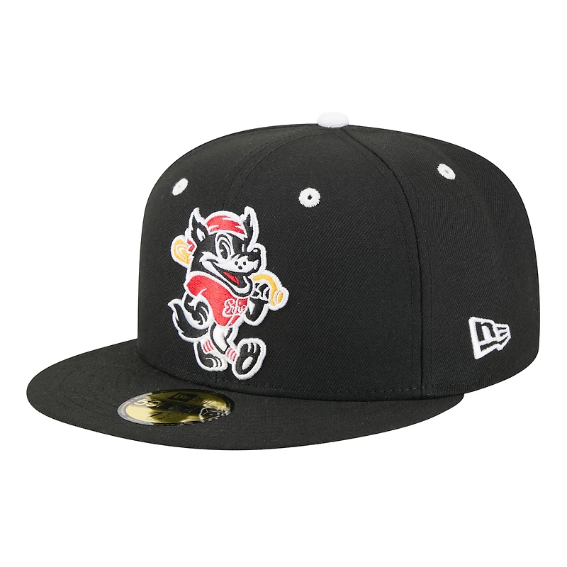Men's New Era Black Erie SeaWolves Theme Nights 59FIFTY Fitted Hat