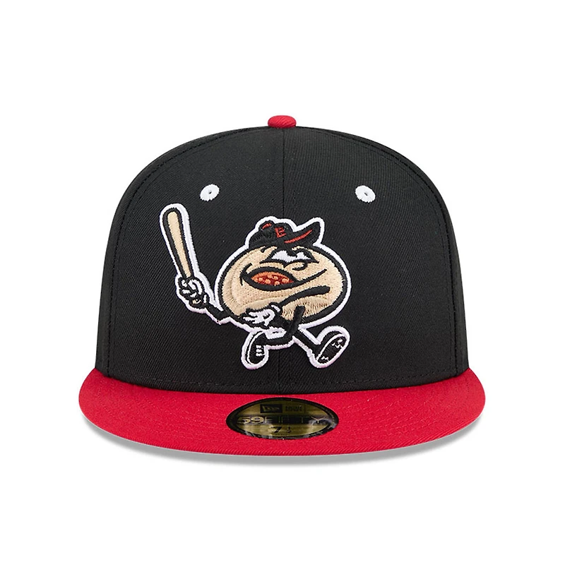 Casquette ajustée 59FIFTY noire New Era pour homme, thème Erie SeaWolves