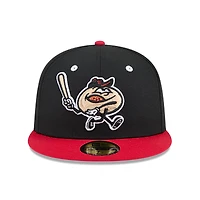 Casquette ajustée 59FIFTY noire New Era pour homme, thème Erie SeaWolves