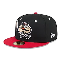 Casquette ajustée 59FIFTY noire New Era pour homme, thème Erie SeaWolves