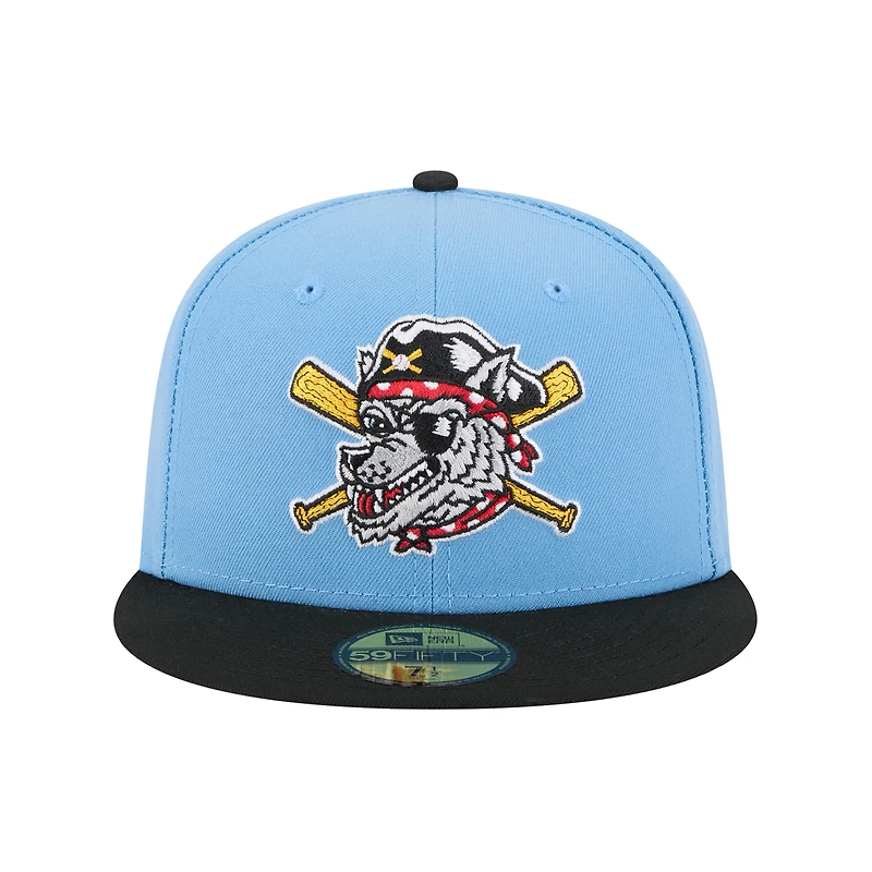 Casquette ajustée 59FIFTY bleu clair pour homme New Era Erie SeaWolves Theme Nights