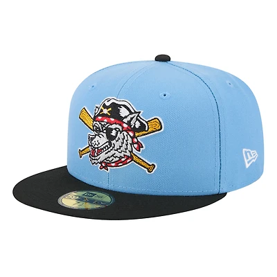 Casquette ajustée 59FIFTY bleu clair pour homme New Era Erie SeaWolves Theme Nights