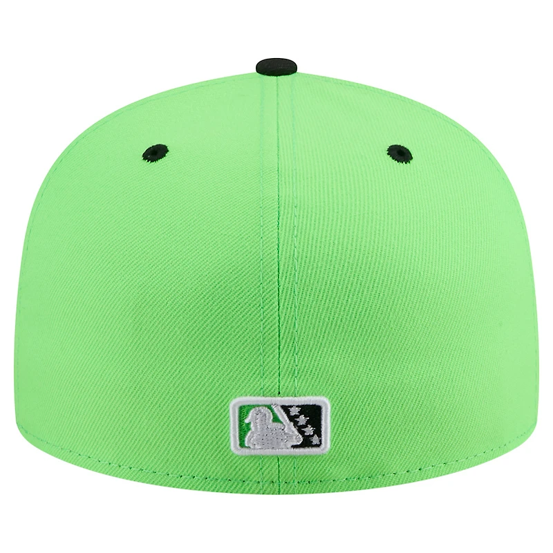 Casquette ajustée 59FIFTY pour homme New Era Neon Green Erie SeaWolves Theme Nights