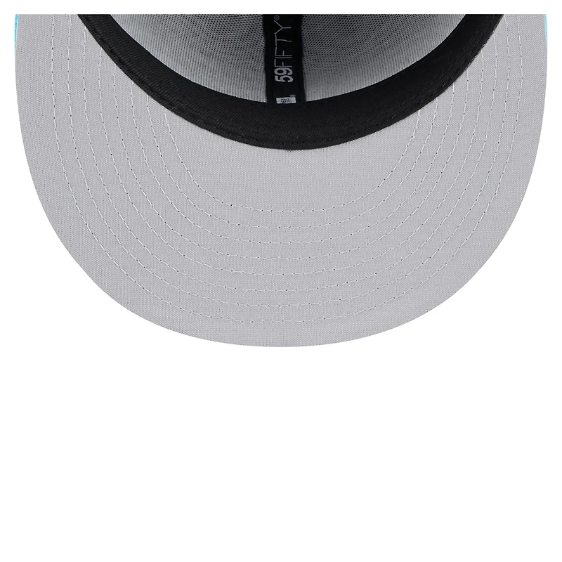 Men's New Era Black/Aqua Erie SeaWolves Copa de la Diversión 59FIFTY Fitted Hat