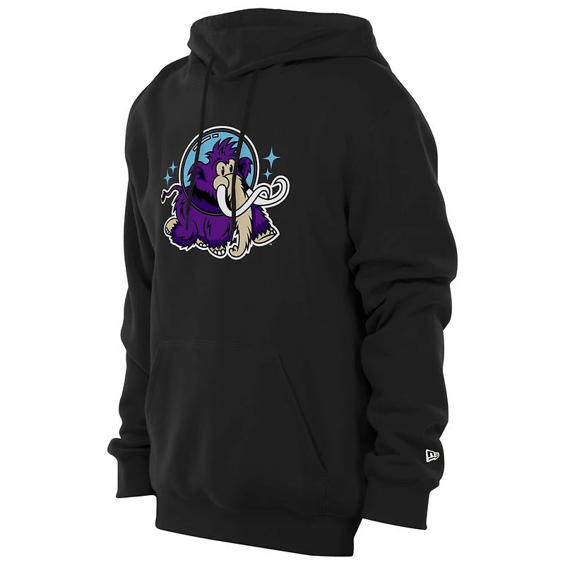 Sweat à capuche en polaire noir New Era pour homme, Erie SeaWolves Moon Mammoths