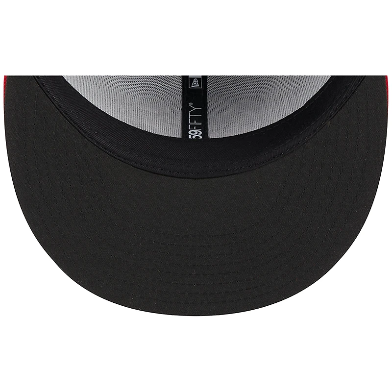 Men's New Era Black Erie SeaWolves Theme Nights Pepperoni Balls  59FIFTY Fitted Hat