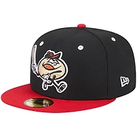 Casquette ajustée 59FIFTY Erie SeaWolves Theme Nights Pepperoni Balls New Era noire pour homme