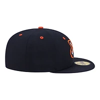 Casquette ajustée New Era 59FIFTY pour homme, bleu marine, Erie SeaWolves, soirées thématiques de ligue mineure