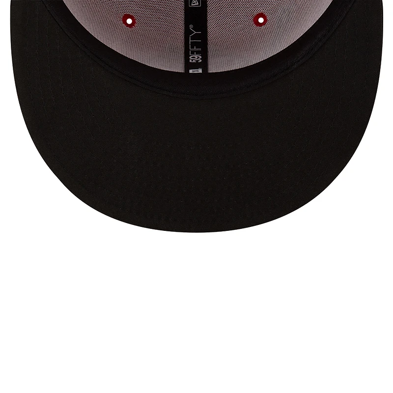 Casquette ajustée Erie SeaWolves Theme Night Pepperoni 59FIFTY New Era rouge/noir pour hommes
