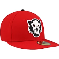 Casquette ajustée 59FIFTY Erie SeaWolves Authentic Collection New Era rouge pour hommes