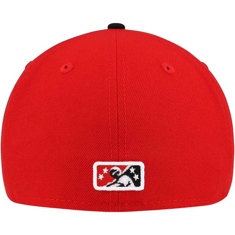 Casquette ajustée 59FIFTY Erie SeaWolves Authentic Collection New Era rouge pour hommes