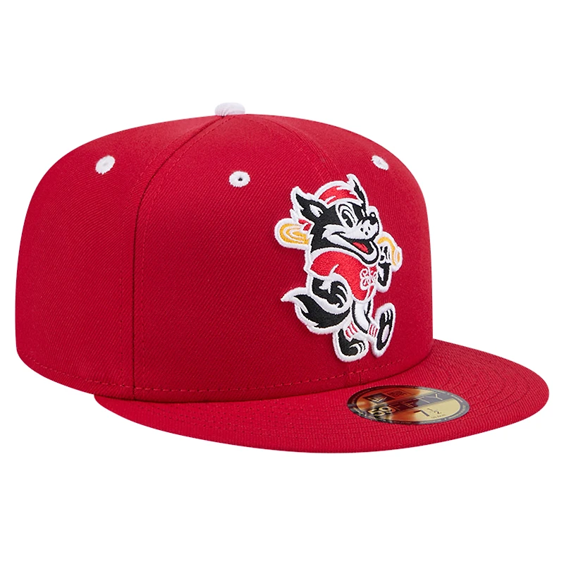 Casquette ajustée Erie SeaWolves Theme Night Fauxback 59FIFTY rouge New Era pour hommes