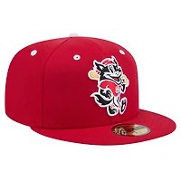 Casquette ajustée Erie SeaWolves Theme Night Fauxback 59FIFTY rouge New Era pour hommes