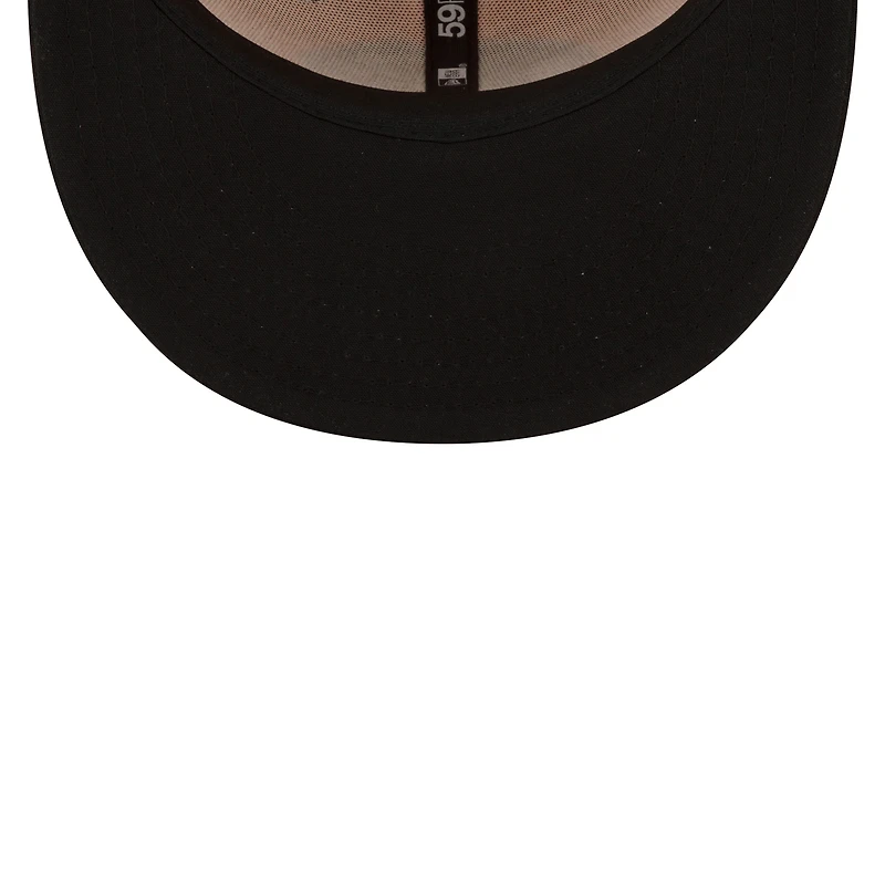 Casquette ajustée 59FIFTY avec logo alternatif Erie SeaWolves jaune New Era pour homme
