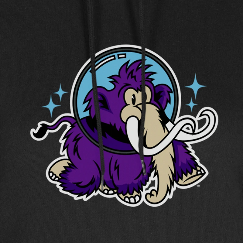 Women's New Era  Black Erie SeaWolves Moon Mammoths Fleece Pullover Hoodie