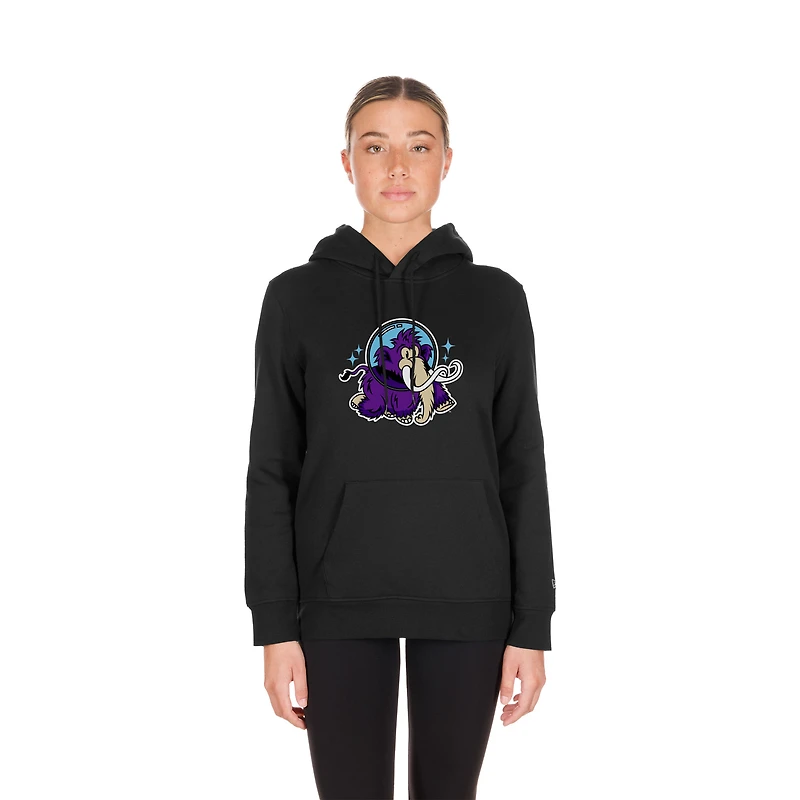 Sweat à capuche en polaire noir New Era pour femme, Erie SeaWolves Moon Mammoths